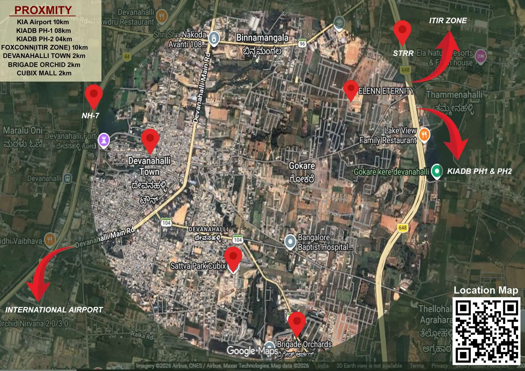 Elenn Eternity location map in Devanahalli